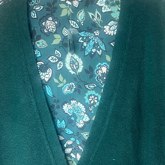 Jason Wu Hunter Green again Sweater Flora Print - Picture 7 of 12